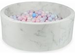 Bacino Di Asciugatura 110X40 In Marmo Con 500 Palline: Rosa Chiaro, Rosa Chiaro Perlato, Azzurro Perlato, Azzurro, Perlato