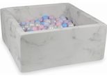 Bacinella Per Asciugatura 90X90X40 In Marmo Con Perline 400 Pezzi: Rosa Chiaro, Perlina Rosa Chiaro, Perlina Azzurra, Azzurra, Perlina