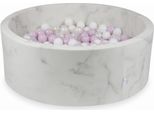 Bacino Di Asciugatura 110X40 In Marmo Con Palline 500 Pezzi: Rosa Chiaro Perlato, Bianco, Trasparente, Perlato