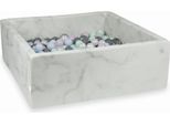Bacino Di Asciugatura 110X110X40 In Marmo Con 600 Palline: Menta Chiara, Perla Rosa Chiaro, Perla Blu Chiaro, Perla, Grigio