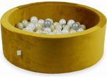Piscina Di Palline 200 Pezzi 90X30 Velluto Oro: Oro Chiaro, Argento, Perla