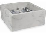 Bacino Di Asciugatura 90X90X40 In Marmo Con 400 Palline: Madreperla, Trasparente, Argento