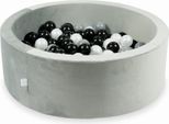 Vasca Di Palline 200 Pezzi 90X30 Velluto Grigio: Nero, Grigio, Madreperla