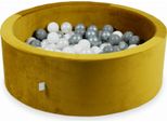 Piscina Di Palline 200 Pezzi 90X30 In Velluto Oro: Bianco, Argento, Perla, Grigio