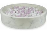 Bacino Di Asciugatura 130X30 In Marmo Con 600 Palline: Rosa Chiaro Perlato, Bianco, Trasparente, Perlato