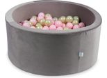Piscina Di Palline 300 Pezzi 90X40 Velluto Lilla: Oro Chiaro, Rosa Chiaro
