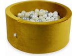 Piscina Di Palline 300 Pezzi 90X40 Velluto Oro: Oro Chiaro, Argento, Perla