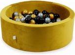 Piscina Di Palline 200 Pezzi 90X30 Velvet Gold: Argento, Oro, Nero