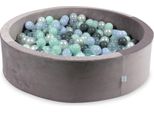 Piscina Di Palline 400 Pezzi 110X30 Velluto Viola: Menta Chiaro, Azzurro, Perla, Grigio, Trasparente, Perla