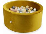 Piscina Di Palline 300 Pezzi 90X40 Velluto Oro: Beige, Oro Rosa, Oro Chiaro, Perla, Grigio