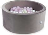 Piscina Di Palline 300 Pezzi 90X40 Velluto Viola: Bianco, Rosa Chiaro, Madreperla, Opalescente