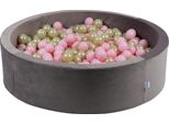 Piscina Di Palline 400 Pezzi 110X30 Velluto Lilla: Oro Chiaro, Rosa Chiaro