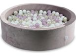 Piscina Di Palline 400 Pezzi 110X30 Velluto Viola: Bianco, Rosa Chiaro Perlato, Opalescente