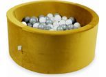 Piscina Di Palline 300 Pezzi 90X40 Velluto Oro: Bianco, Argento, Perla, Grigio