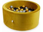 Piscina Di Palline 300 Pezzi 90X40 Velvet Gold: Argento, Oro, Nero