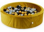 Piscina Di Palline 400 Pezzi 110X30 Velvet Gold: Argento, Oro, Nero