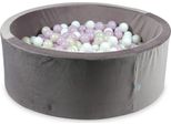 Piscina Di Palline 500 Pezzi 110X40 Velluto Lilla: Bianco, Rosa Chiaro Perlato, Opalescente