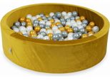 Piscina Di Palline 400 Pezzi 110X30 Velluto Oro: Oro, Argento, Perla
