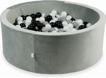Piscina Di Palline 500 Pezzi 110X40 Grigio Velluto: Nero, Grigio, Madreperla