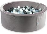 Pista Di Palline 500 Pezzi 110X40 Velluto Lilla: Perla, Grigio, Bianco, Trasparente, Grafite Metallizzato