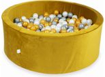 Piscina Di Palline 500 Pezzi 110X40 Velluto Oro: Oro, Argento, Perla