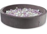 Piscina Di Palline 600 Pezzi 130X30 Velluto Viola: Bianco, Rosa Chiaro, Madreperla, Opalescente