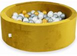 Piscina Di Palline 200 Pezzi 90X30 Velluto Oro: Oro, Argento, Perla