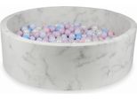 Bacino Di Asciugatura 130X40 In Marmo Con 700 Palline: Rosa Chiaro, Rosa Chiaro Perlato, Azzurro Perlato, Azzurro, Perlato