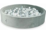 Piscina Di Palline 600 Pezzi 130X30 Grigio Velluto: Trasparente, Madreperla, Argento