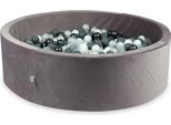 Piscina Di Palline 700 Pezzi 130X40 Velluto Viola: Perla, Grigio, Bianco, Trasparente, Grafite Metallizzato