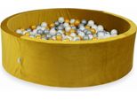 Piscina Di Palline 700 Pezzi 130X40 Velluto Oro: Oro, Argento, Perla