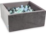Piscina Di Palline 400 Pezzi 90X90X40 Velluto Lilla: Menta Chiaro, Azzurro, Perla, Grigio, Trasparente, Perla