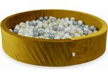 Piscina Di Palline 600 Pezzi 130X30 Velluto Oro: Oro Chiaro, Argento, Perla