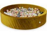 Piscina Di Palline 600 Pezzi 130X30 Velluto Oro: Beige, Oro Rosa, Oro Chiaro, Perla, Grigio