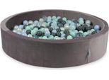 Piscina Di Palline 600 Pezzi 130X30 Velluto Viola: Menta Chiaro, Azzurro, Perla, Grigio, Trasparente, Perla