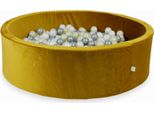 Piscina Di Palline 700 Pezzi 130X40 Velluto Oro: Oro Chiaro, Argento, Perla