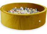 Piscina Di Palline 700 Pezzi 130X40 Velluto Oro: Beige, Oro Rosa, Oro Chiaro, Perla, Grigio