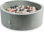 Piscina Di Palline 500 Pezzi 110X40 Grigio Velluto: Oro Rosa, Grafite Metallizzato, Opalescente