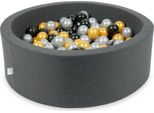 Piscina In Grafite A Secco 90X30 Con 200 Palline: Argento, Oro, Nero