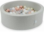 Bacinella Per Asciugatura Grigio Chiaro 90X30 Con 200 Palline: Trasparente, Madreperla, Argento, Oro Rosa, Oro Chiaro