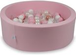 Piscina Secca Rosa Cipria 90X30 Con 200 Palline: Trasparente, Bianco, Madreperla, Rosa Chiaro, Oro Rosa