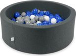 Piscina A Secco In Grafite 90X30 Con 200 Palline: Blu, Bianco, Grigio