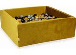Piscina Di Palline 600 Pezzi 110X110X40 Velvet Gold: Argento, Oro, Nero