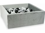 Piscina Di Palline 600 Pezzi 110X110X40 Grigio Velluto: Nero, Grigio, Perla