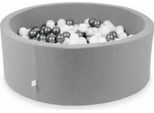 Piscina Grigia Asciutta 110X40 Con 500 Palline: Bianco, Madreperla, Grafite Metallizzata