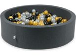 Piscina In Grafite A Secco 110X30 Con 400 Palline: Argento, Oro, Nero