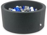 Piscina A Secco In Grafite 90X40 Con 300 Palline: Blu, Bianco, Grigio