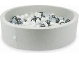 Bacinella Grigio Chiaro 110X30 Con 400 Sfere: Trasparente, Grafite Metallizzato, Opalescente