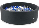 Piscina A Secco In Grafite 130X40 Con 700 Palline: Blu, Bianco, Grigio