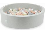 Bacinella Grigio Chiaro 110X30 Con 400 Palline: Trasparente, Madreperla, Argento, Oro Rosa, Oro Chiaro